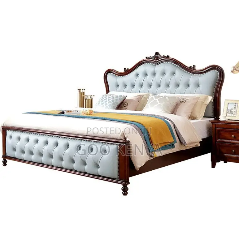 Home Bed; Luxury Soft Upholstered Double King Bed With Storage Box