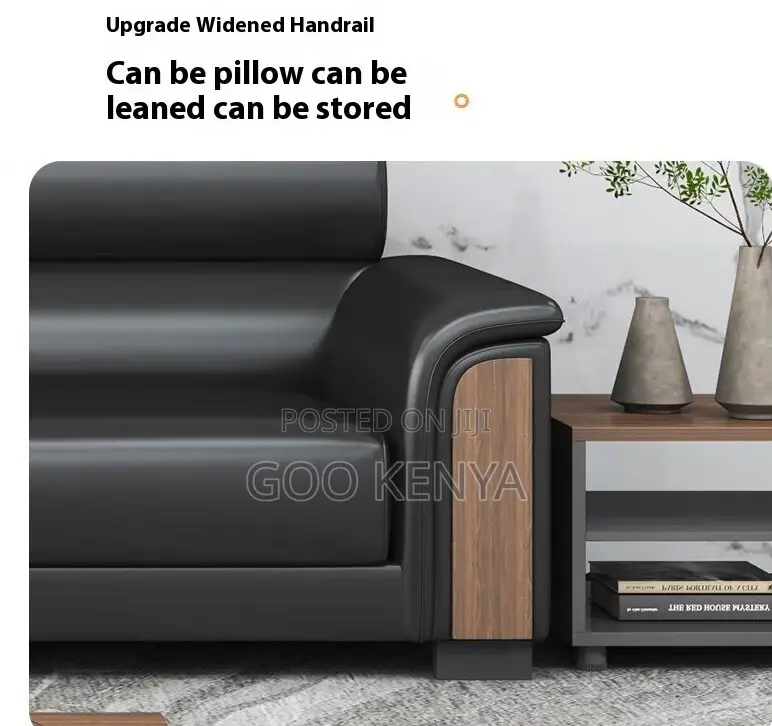 Office Sofa; High-End Lounge Leather Sofa for Office Reception