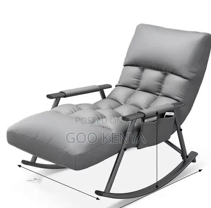 Home Chair; Luxury Relaxing Rocking Home Sofa Iron Fabric Upholstery
