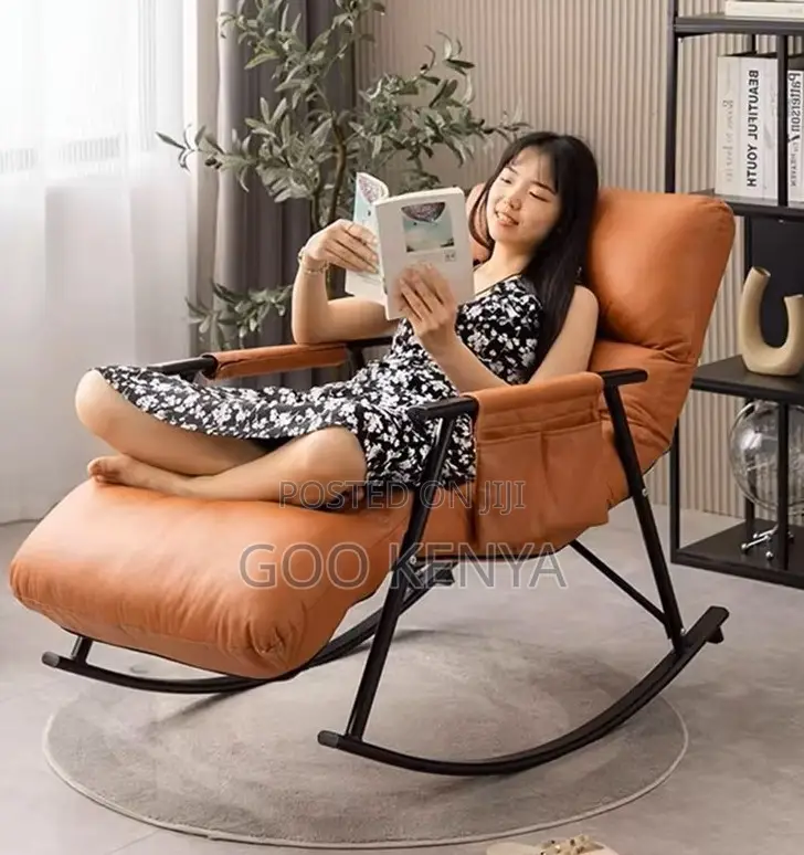 Home Chair; Luxury Relaxing Rocking Home Sofa Iron Fabric Upholstery