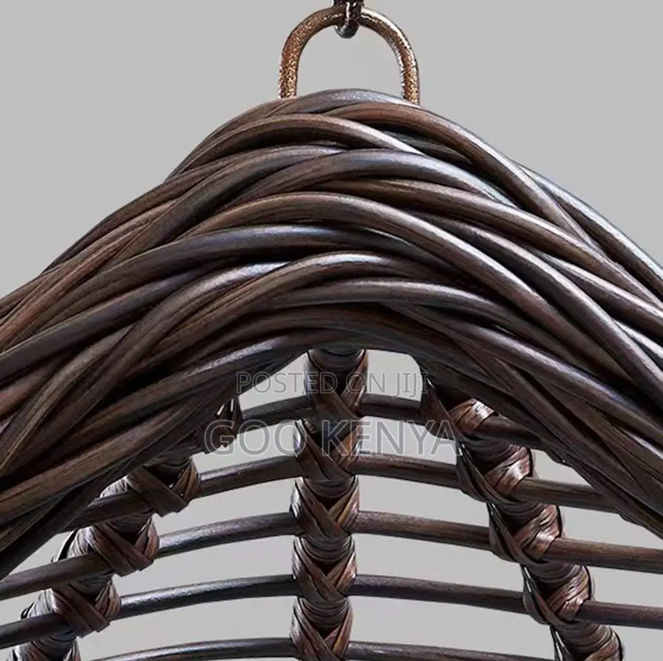 Home Chair; Single Outdoor Hanging Egg Chair — Wicker Steel Design
