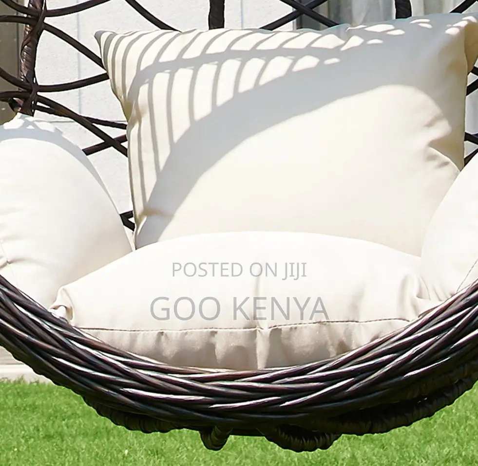 Home Chair; Single Outdoor Hanging Egg Chair — Wicker Steel Design