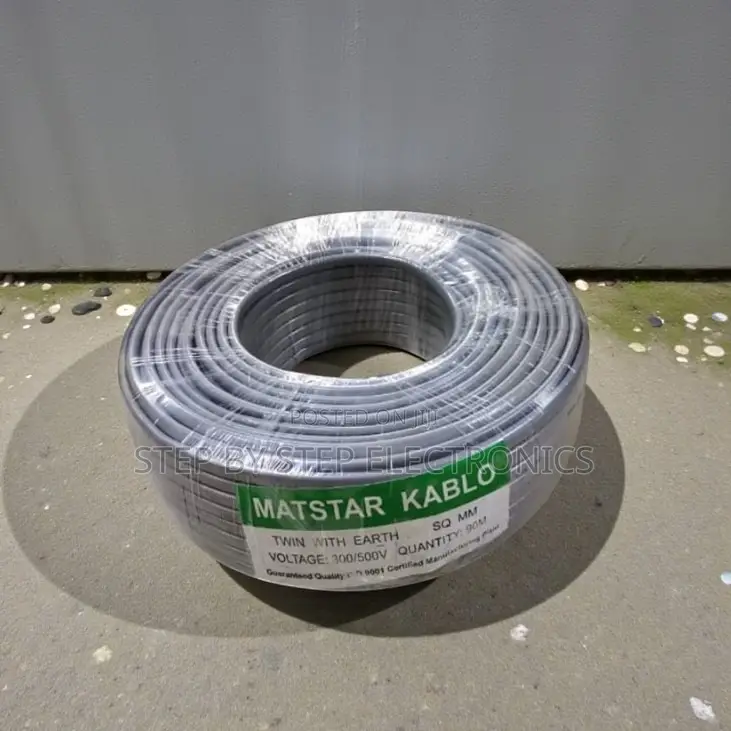 Highly Durable 2.5mm 90m Roll Twin With Earth Flat Electrical Cable