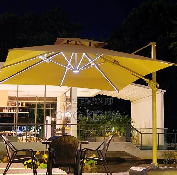 Home Sun Umbrella; Oversized Outdoor Parasol — Cantilever Design