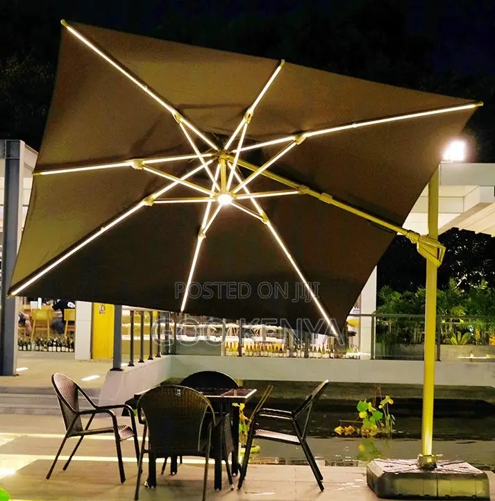 Home Sun Umbrella; Oversized Outdoor Parasol — Cantilever Design