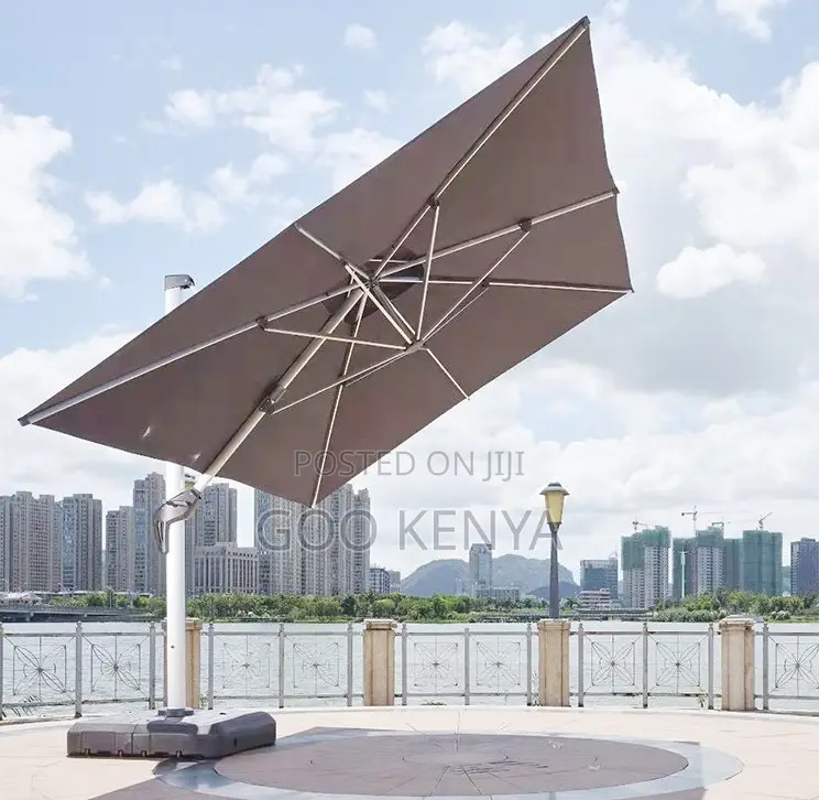 Home Sun Umbrella; Big Outdoor Shade Parasol for Courtyard or Patio