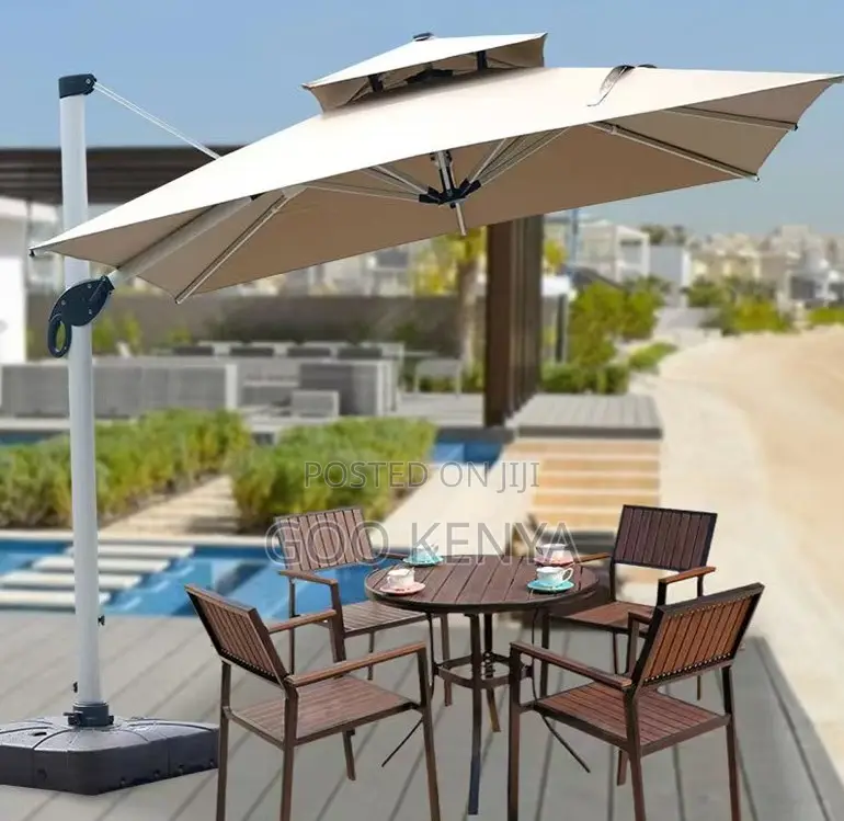 Home Sun Umbrella; Big Outdoor Shade Parasol for Courtyard or Patio