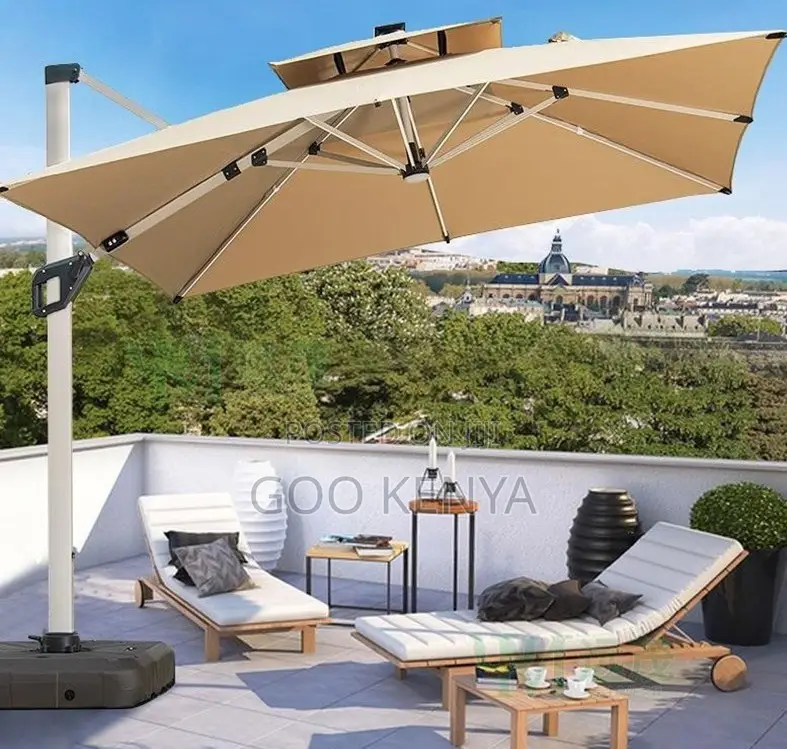 Home Sun Umbrella; Big Outdoor Shade Parasol for Courtyard or Patio