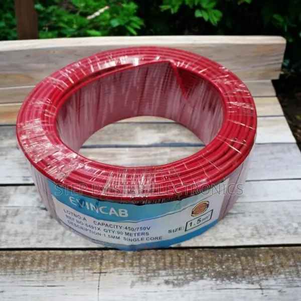 Evin Red 2.5mm 90m Heavy Duty Flame Retardant Wiring Electrical Cable