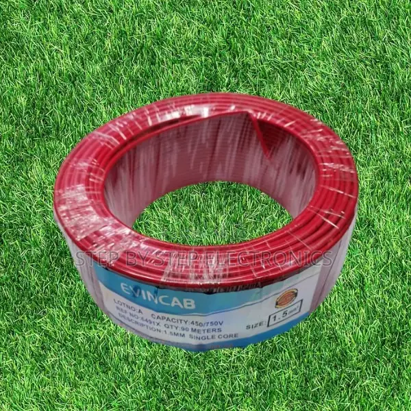 Evin Reliable Red 2.5mm 90m PVC Insulated Wiring Electrical Cable
