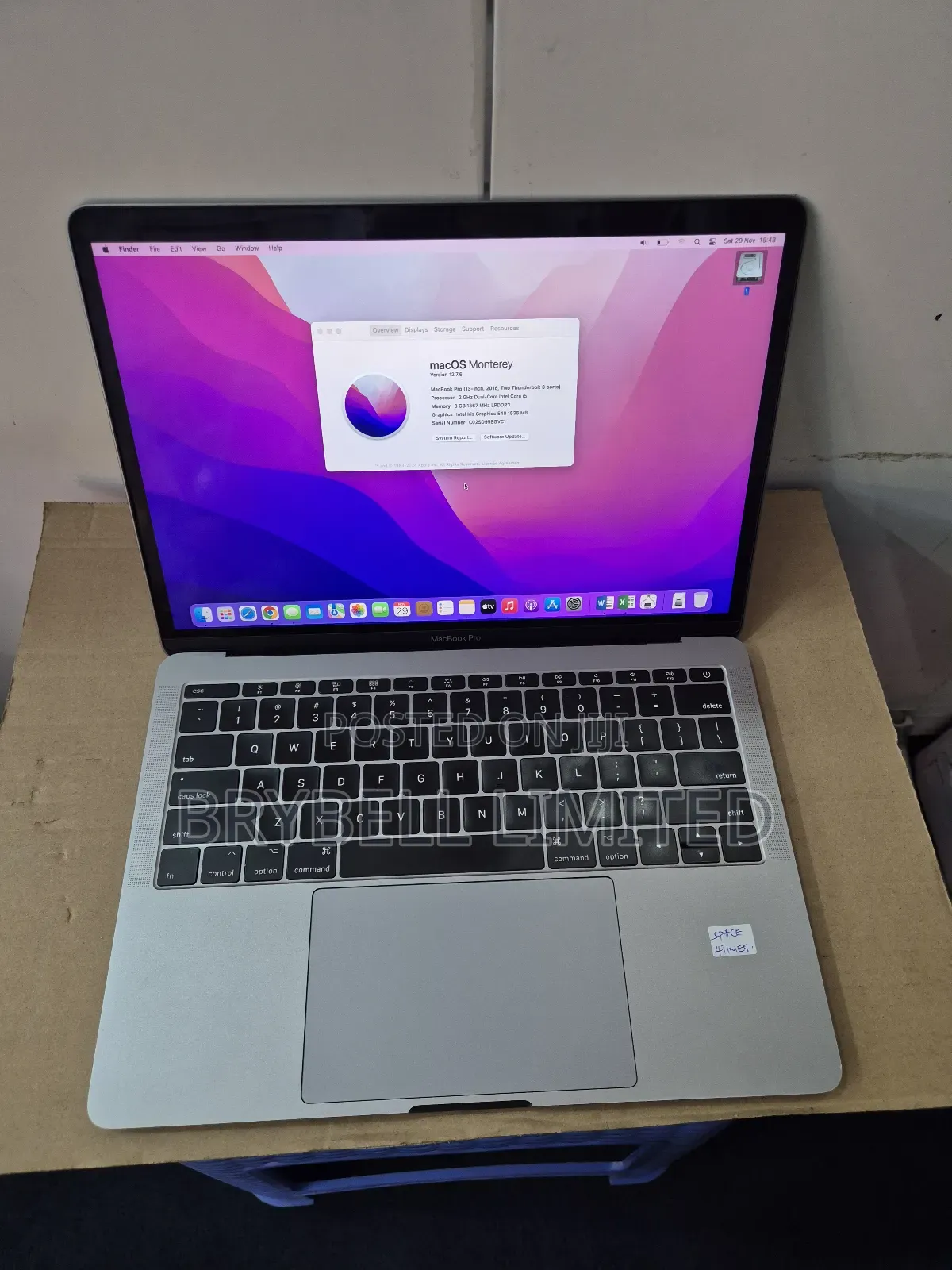 Laptop Apple MacBook Pro 2016 8GB Intel Core I5 SSD 256GB