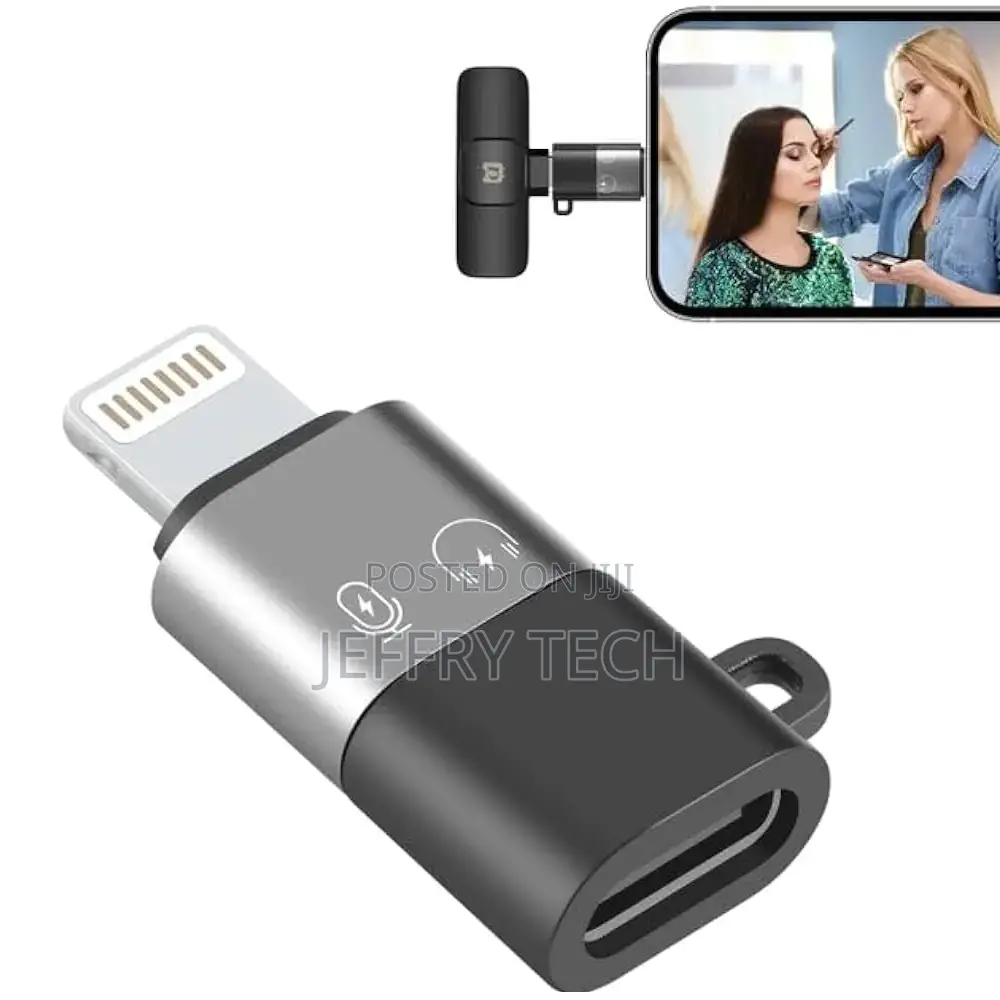 Usb-C to Lightning Otg Audio Adapter for Mic and Phone