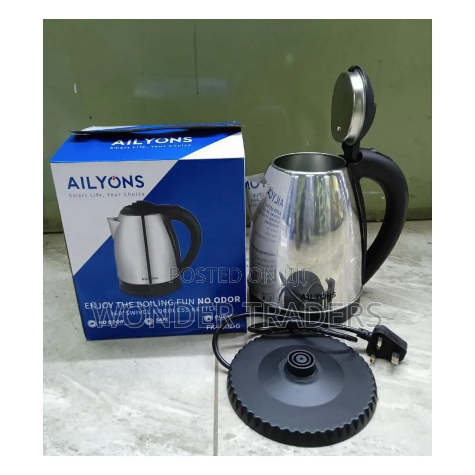 Ailyons 1.8ltrs Stainless Steel Kettle -Cordless Kettle