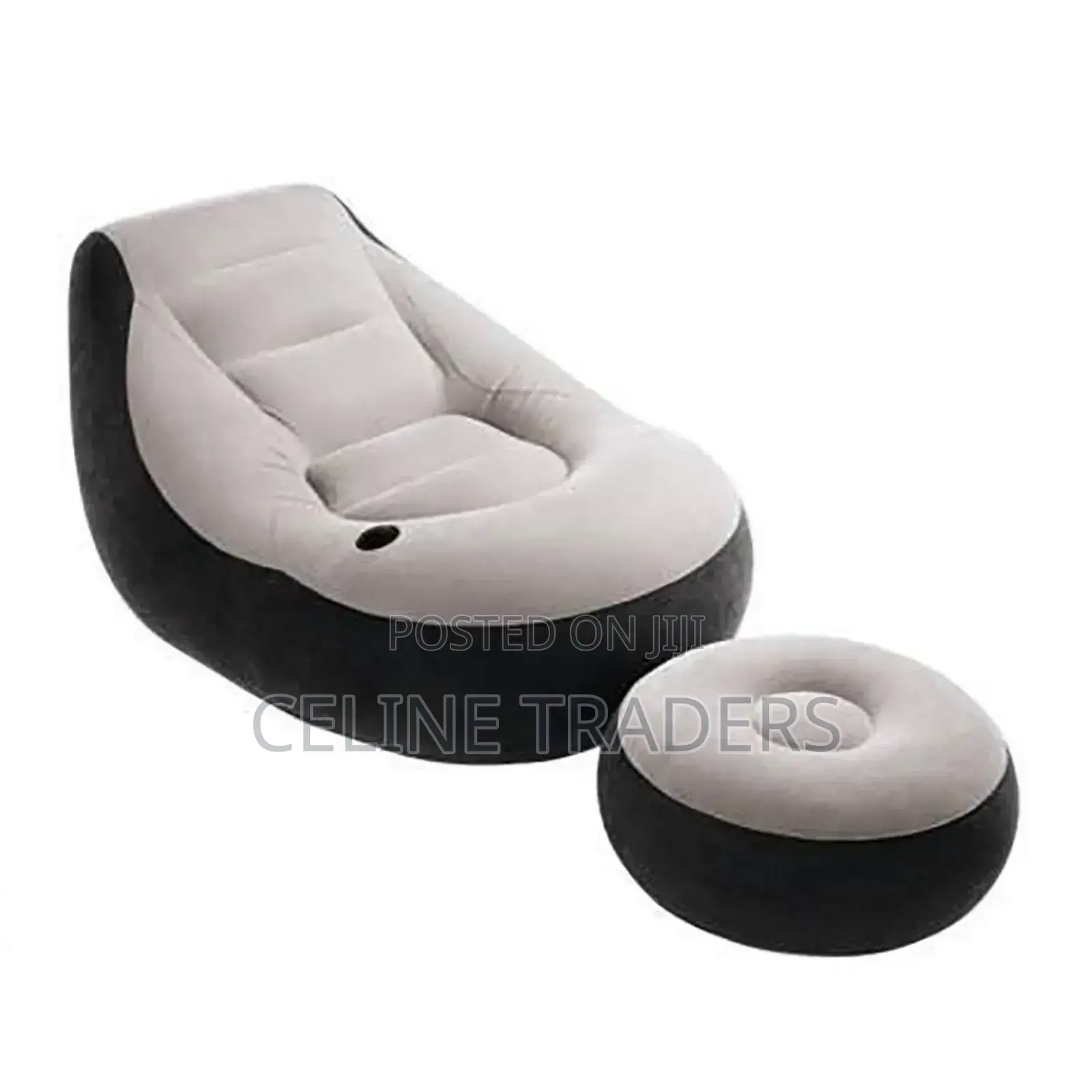 *Inflatable Seat With Foot Rest and a Pump(Big Size)*