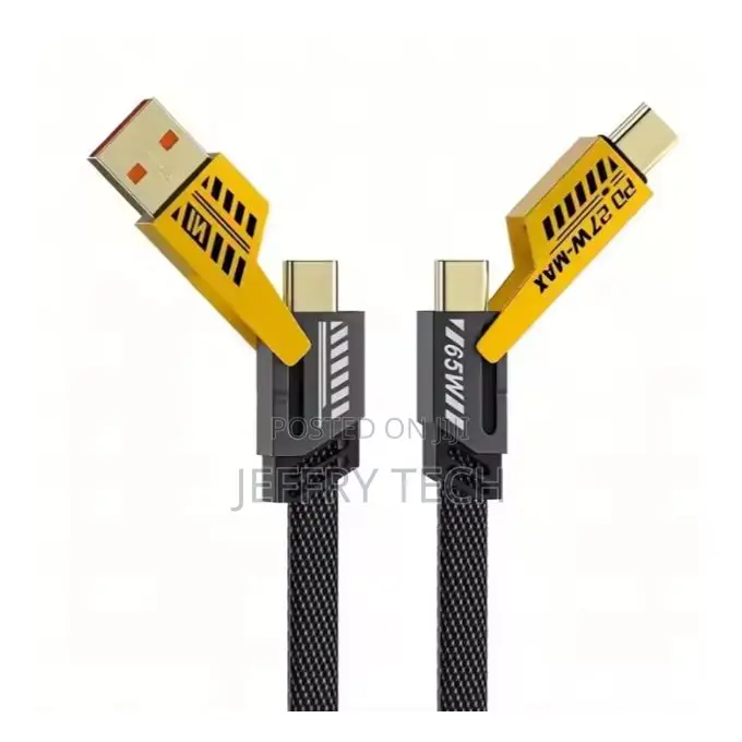 4 in 1 Pd 65w Fast Charging Usb Cable Aluminum Alloy Type C to Usb C