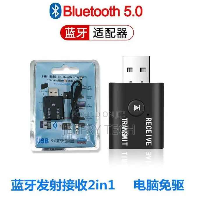 Bluetooth 5.0 Usb Wireless Adapter – 2-in-1 Audio Transmitter Rec