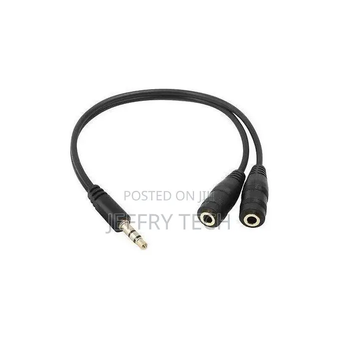 Male to 2 Female Y Splitter Audio Cable