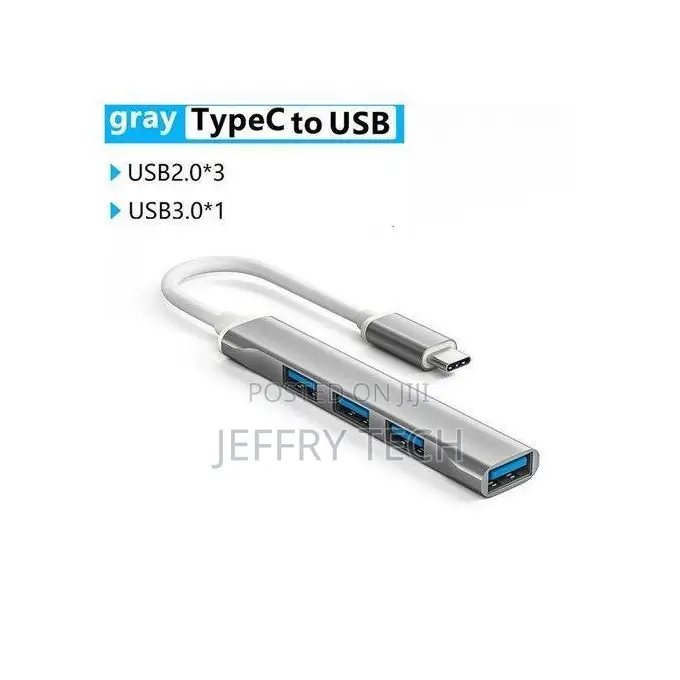 4 Port Usb 3.0 Hub High Speed Usb-C Type C Splitter 5gbps Computer Mac