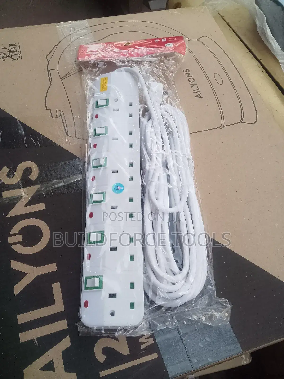 10mtr 6 Way With Surge Protector High Quality Extension