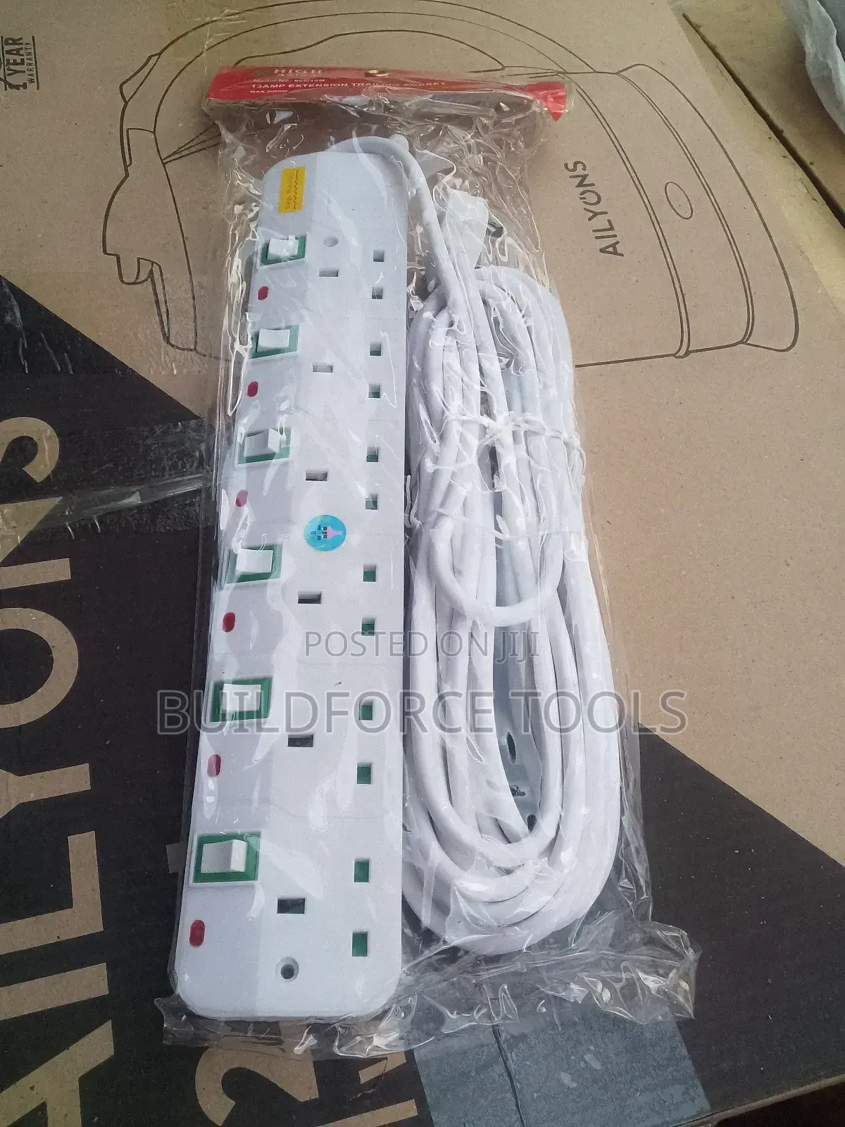 10mtr 6 Way With Surge Protector High Quality Extension