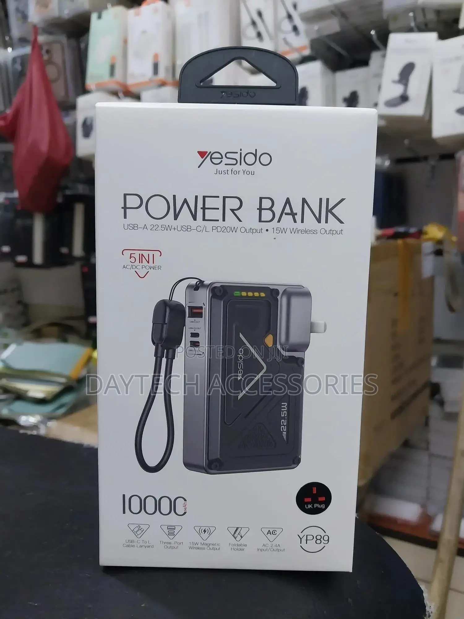 Yesido Ac+Dc Wireless Charging 10,000mah 22.5w Power Bank -Yp89