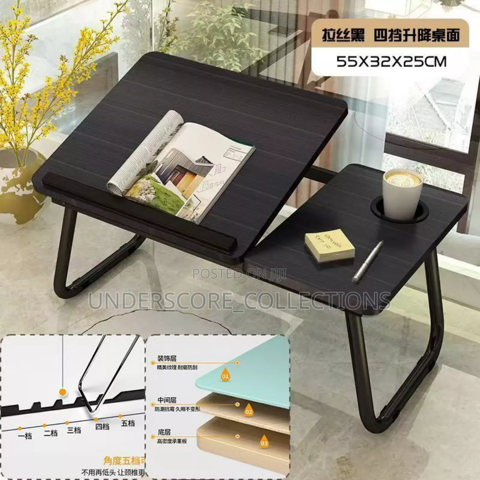 Adjustable Tilting Laptop Folding Table Stand