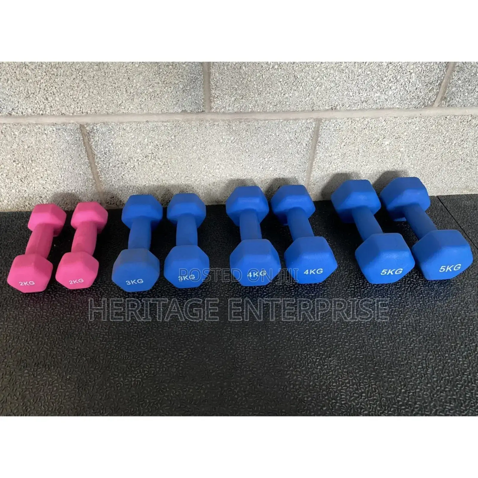 Weights Coated Dumbells 5kgs Coated Cast Iron