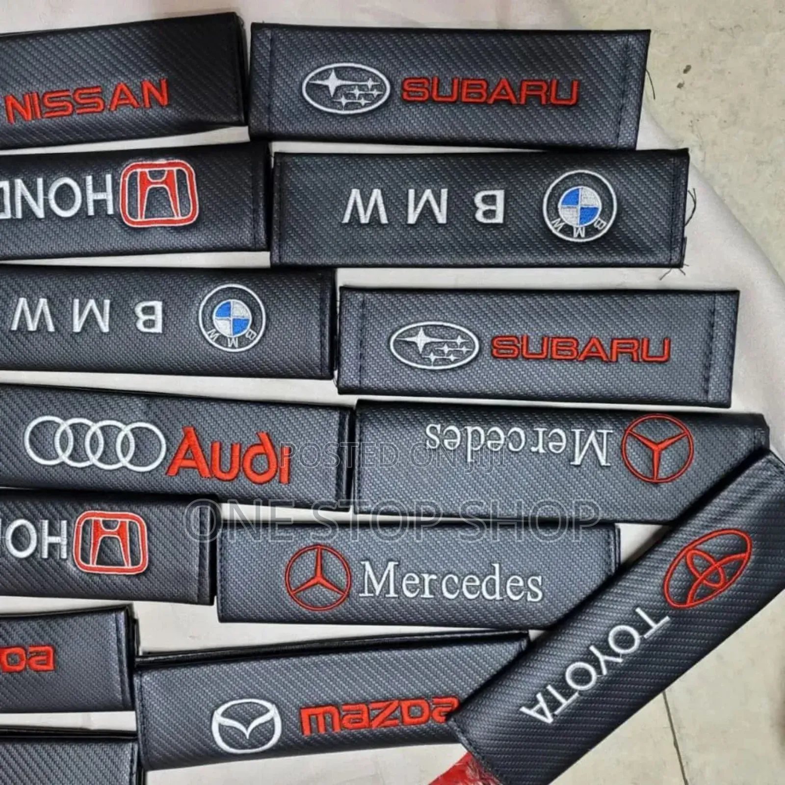 2pcs Different Car Models Branded Car Logo Safety Belt Pad
