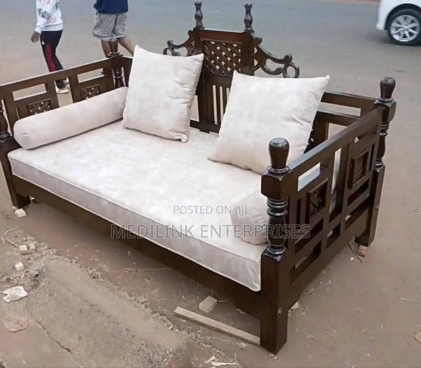 Wood Mix Upholstered Swahili Sofa Beds(Outdoor Indoor)