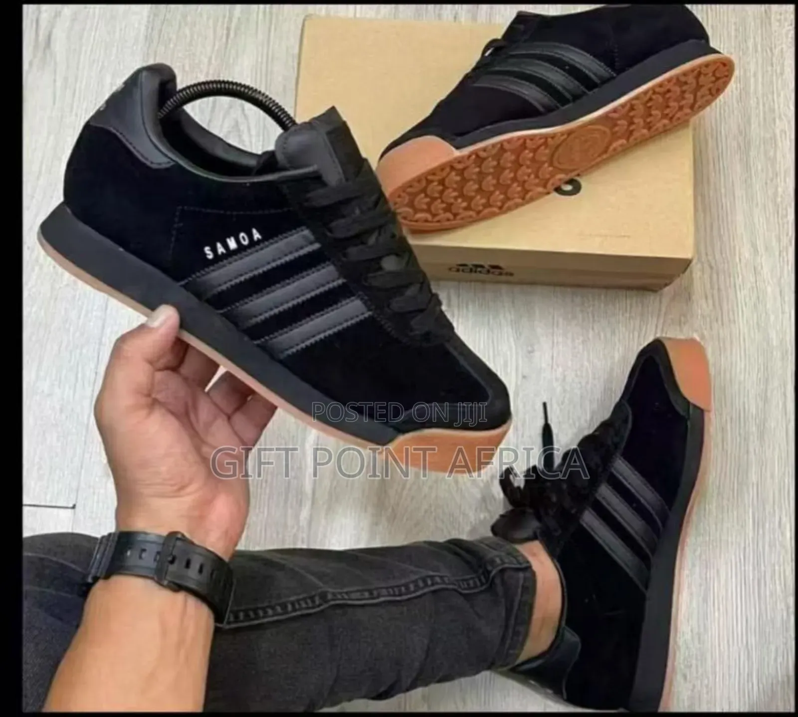 Black Adidas Samoa Sneakers