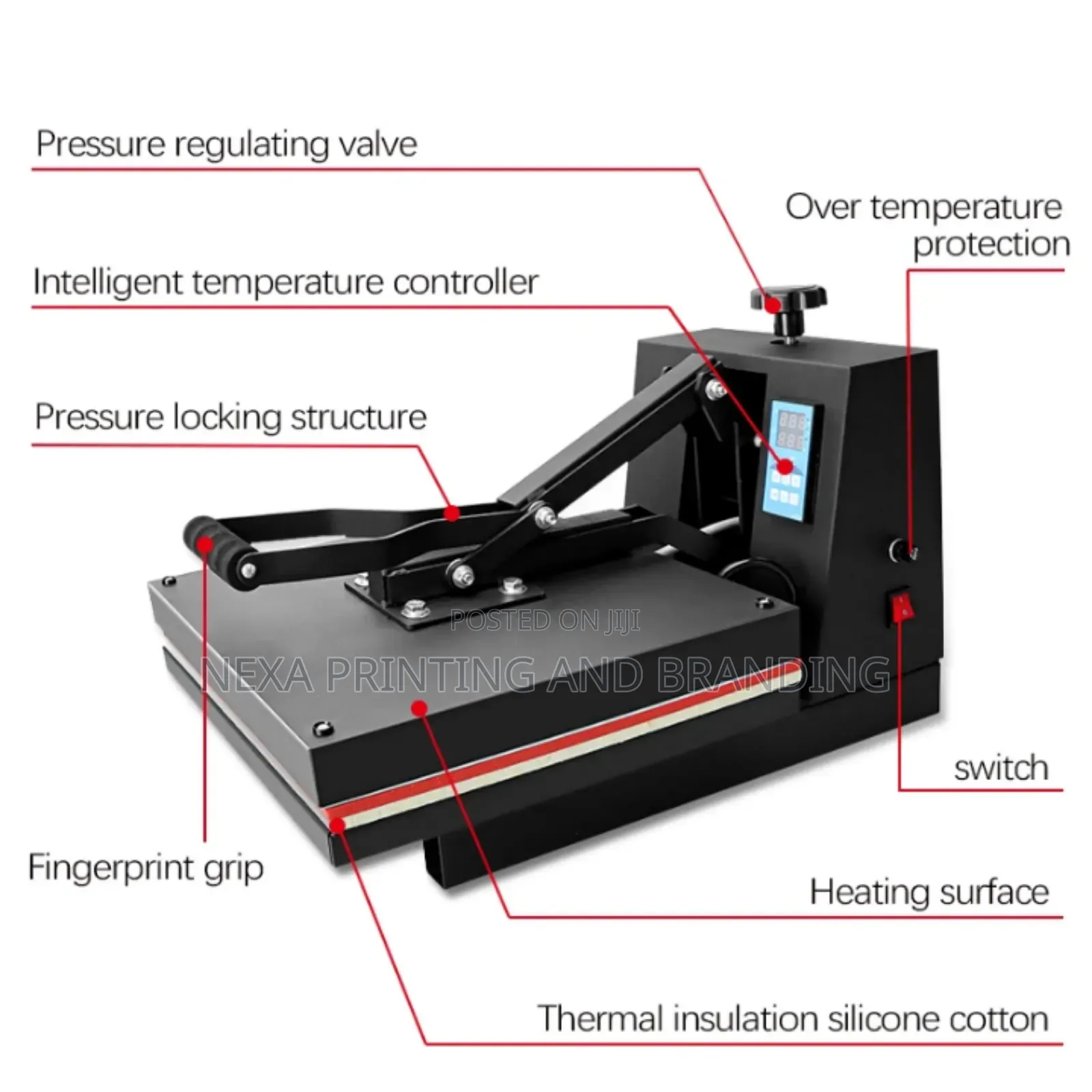 Tshirts Printing A3 Size 38cm by 38cm Flatbed Heatpress Machine