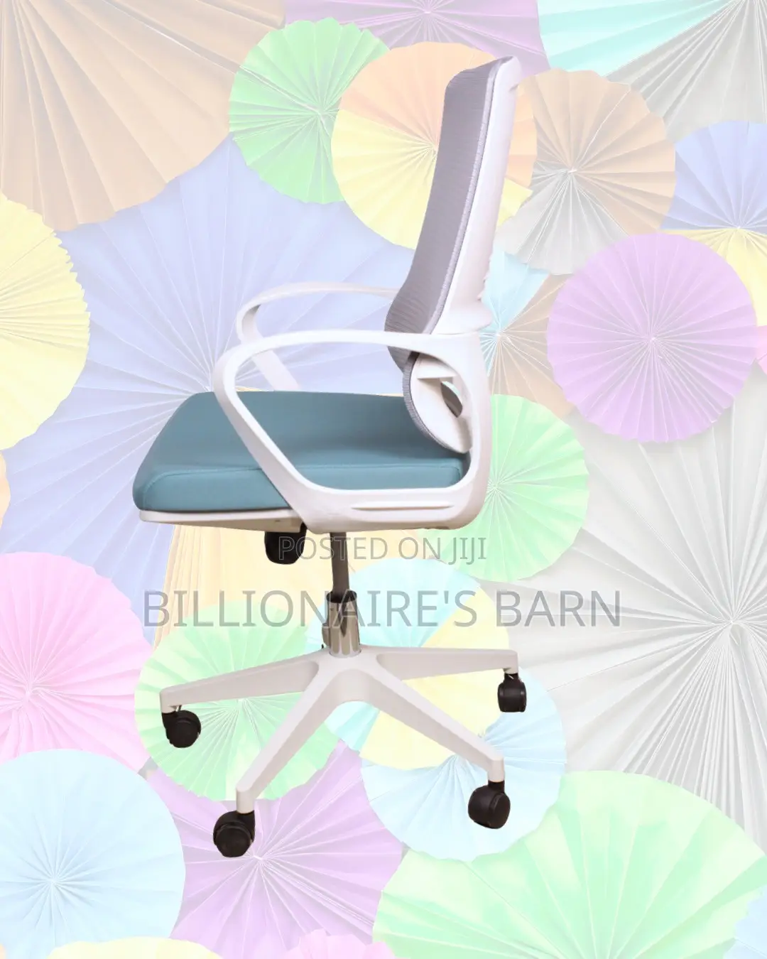 Swivel Chair Lock #196 White Ergonomic | Delivery Anywhere in Kenya