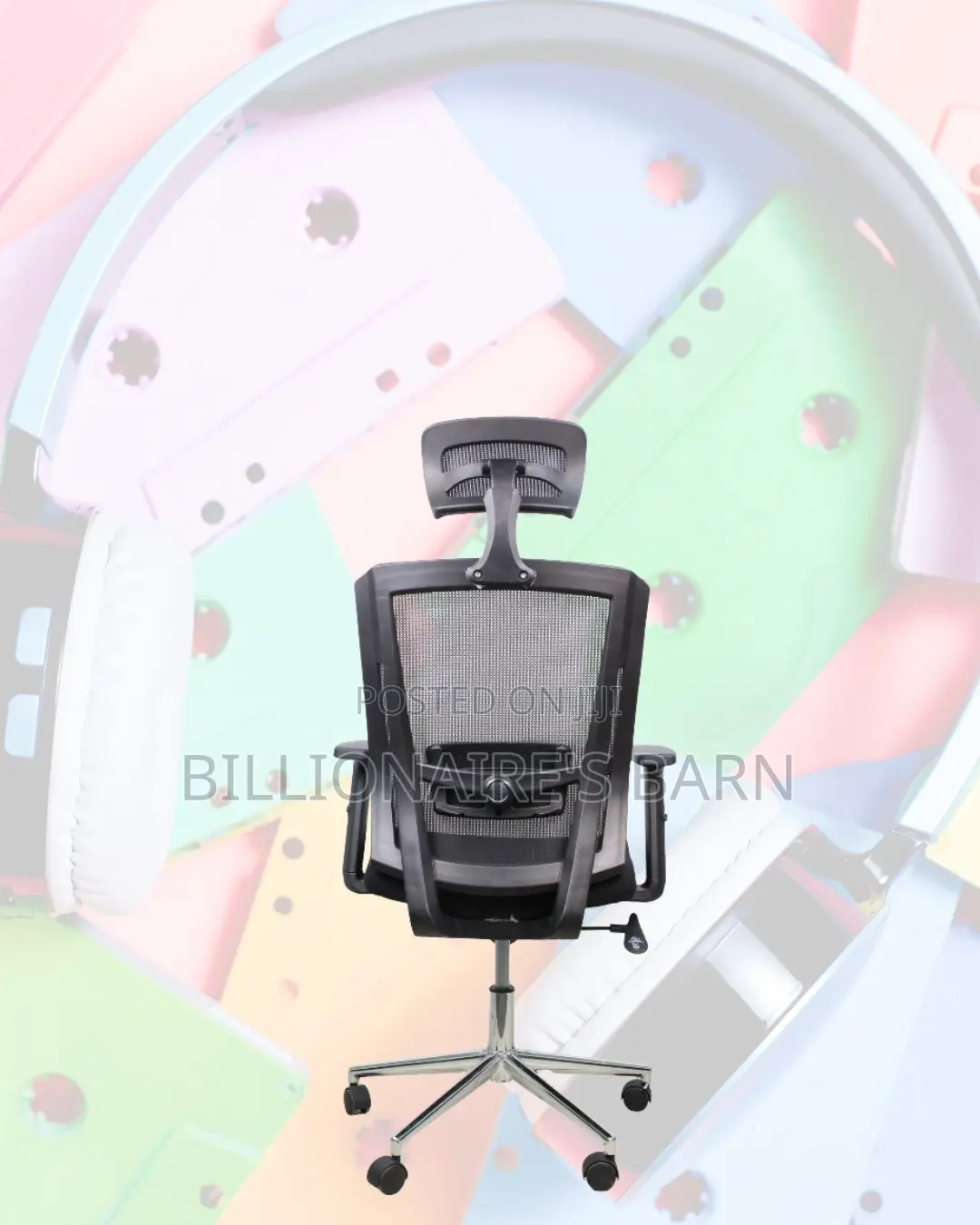 Ergonomic Mesh Chair With Headrest | Modern Chrome Finish