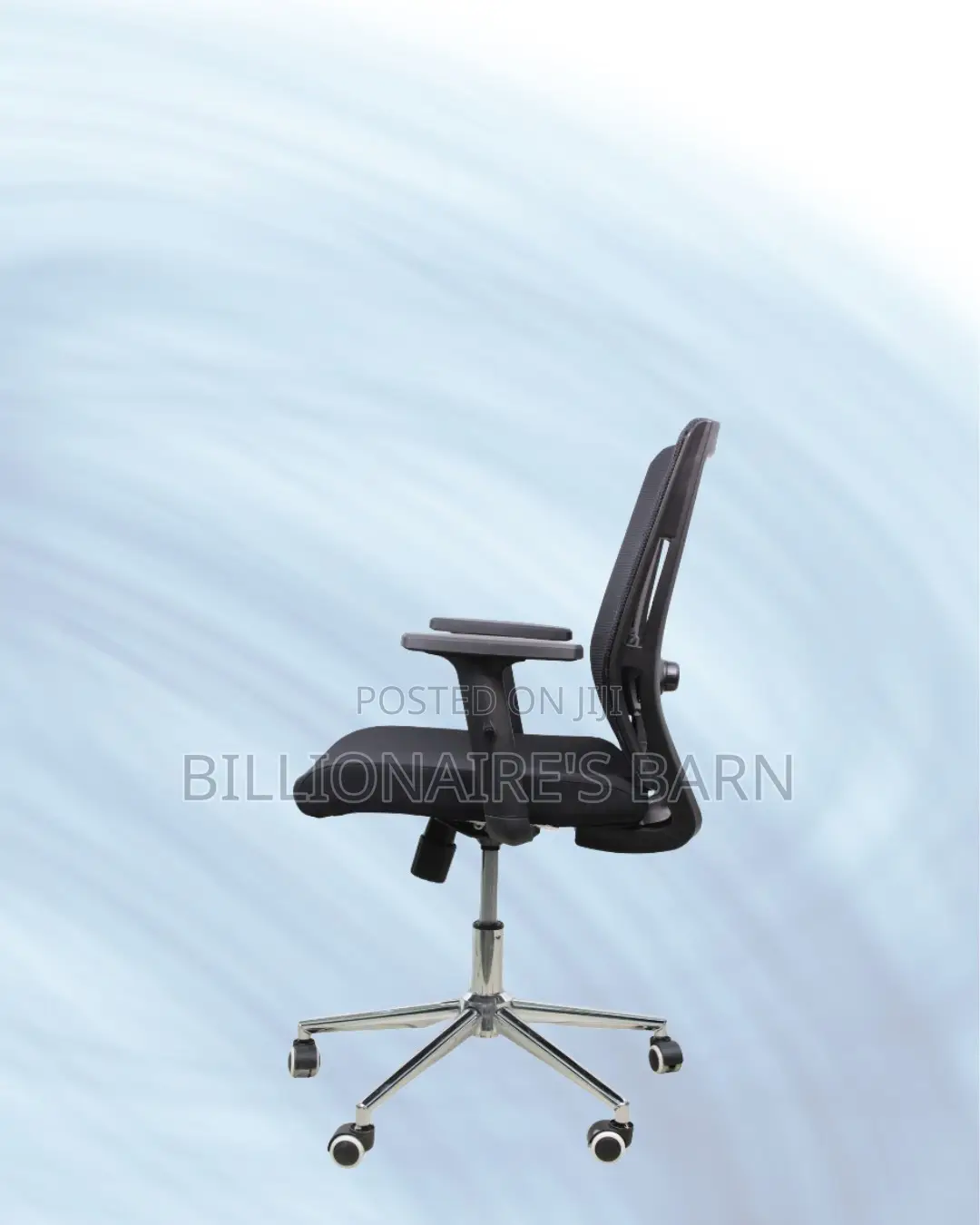 The Barn Origin Mid-Back Chrome Chair| Perfect for Managers Creators