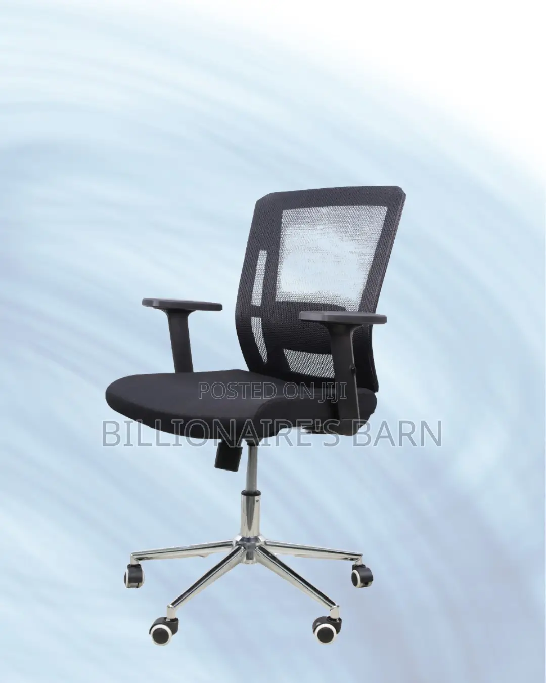 The Barn Origin Mid-Back Chrome Chair| Perfect for Managers Creators