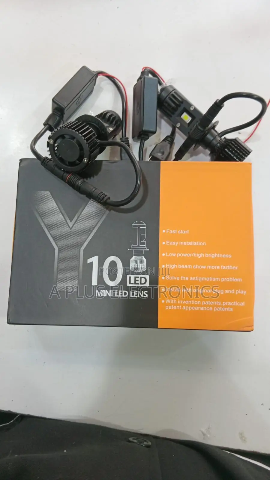 Y10 H7 Led Headlight Mini Lens Projector Hi/Low Beam Led Bulbs