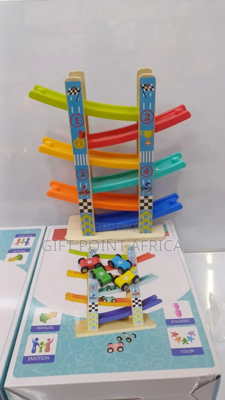 Six Truck  Glider Rail Toy For Kids