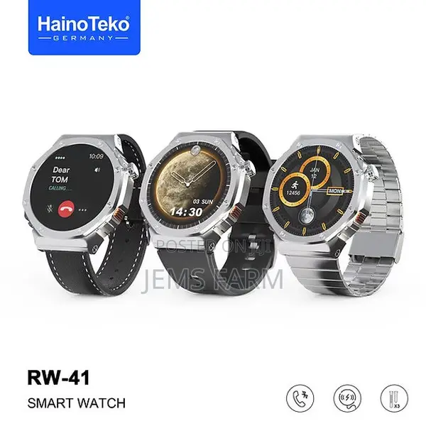 Haino Teko Germany Rw41 Amoled Display Smartwatch With 3 Straps