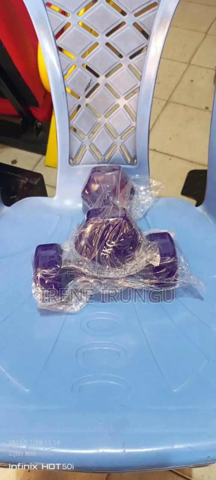 Purple 3kgs Aerobic Dumbbells