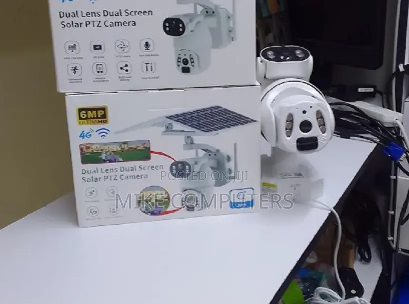 U-Box Dual Lens Dual Screen Solar PTZ Camera 6mp