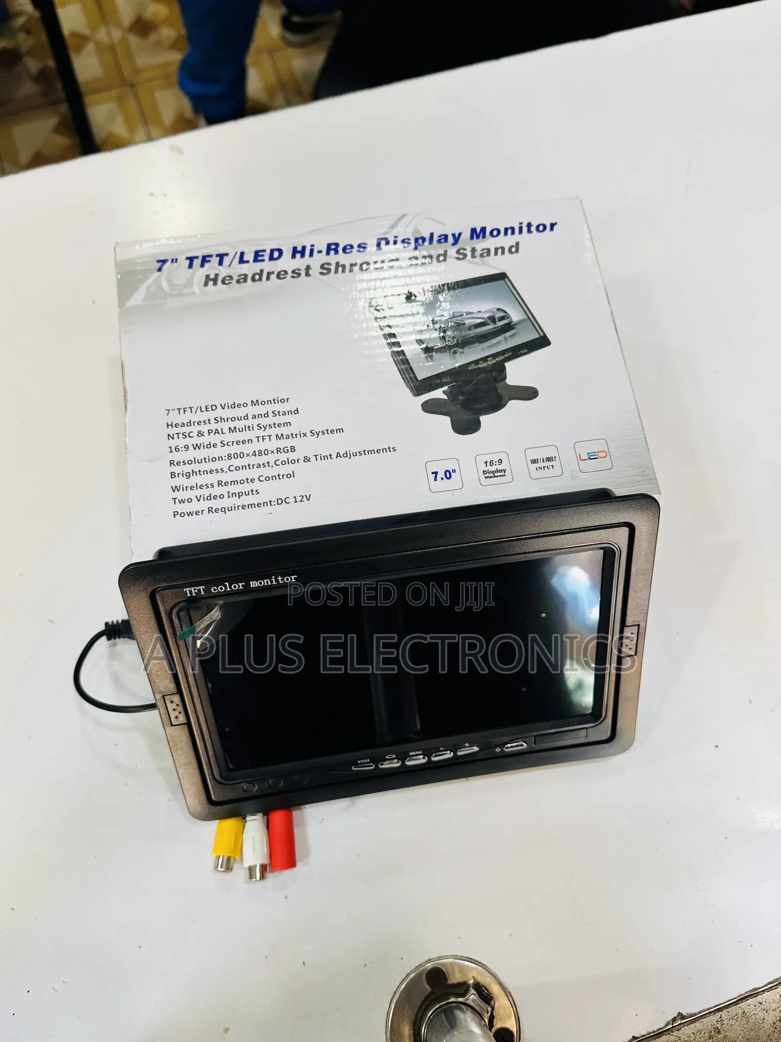 7 Inch TFT LCD Color Monitor 2 Video Input Car Rear View Monitor