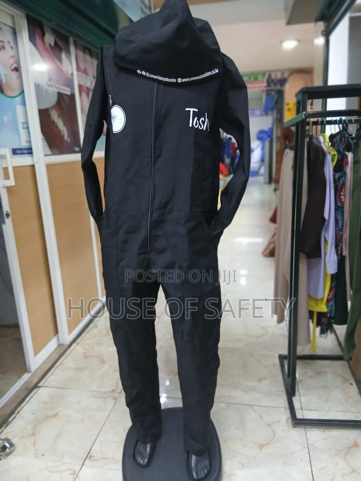 Hooded Money Heist Overall in Black Size XXL