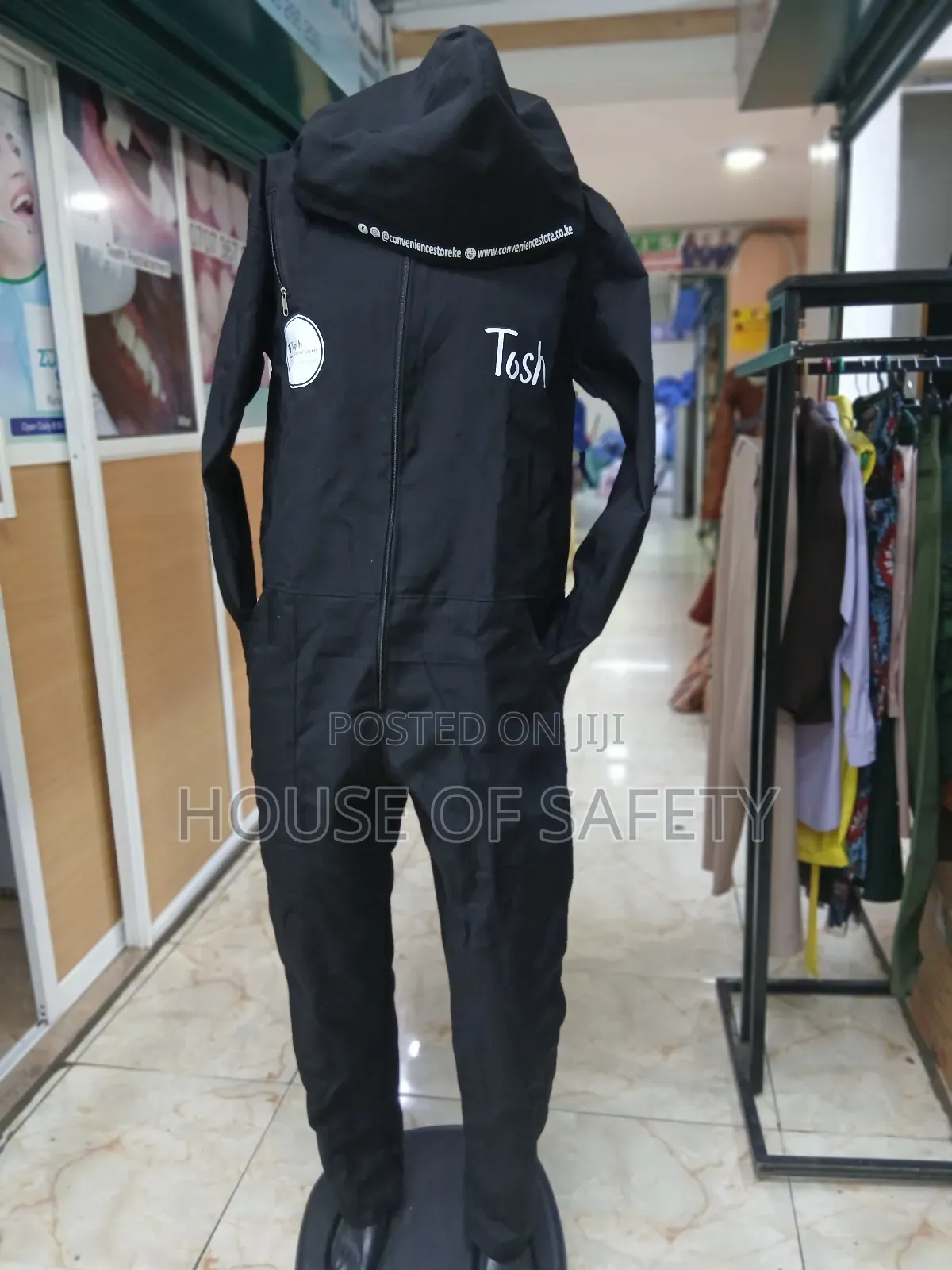Hooded Money Heist Overall in Black Size XXL