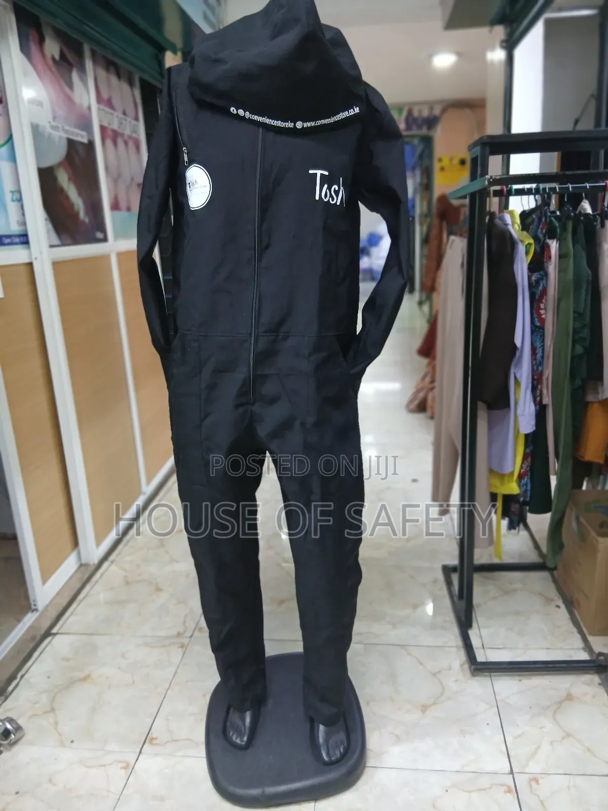 Hooded Money Heist Overall in Black Size XXL