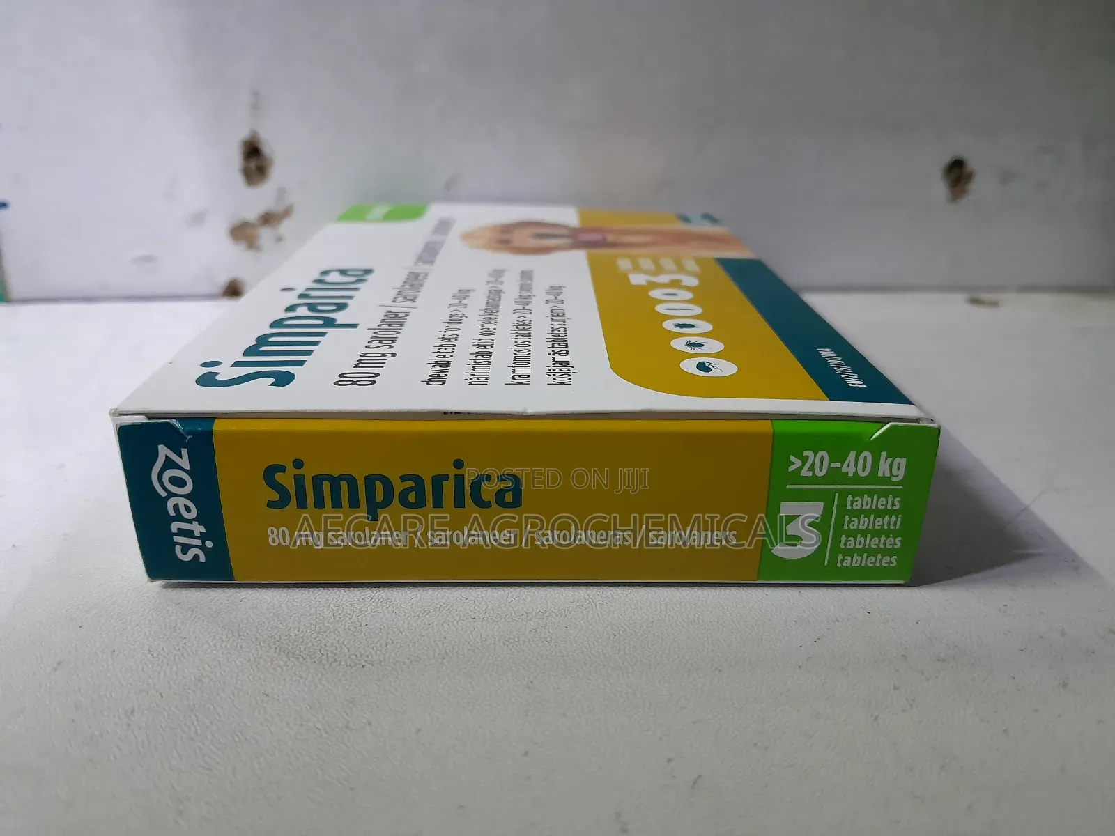 Simparica 80 Mg Chewable Tablets 20-40kg Flea Ticks. ( 1 Tablet )
