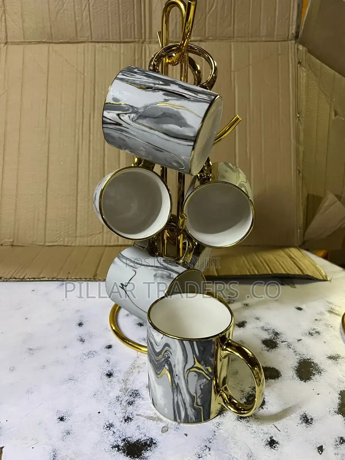 Marble Mugs Set