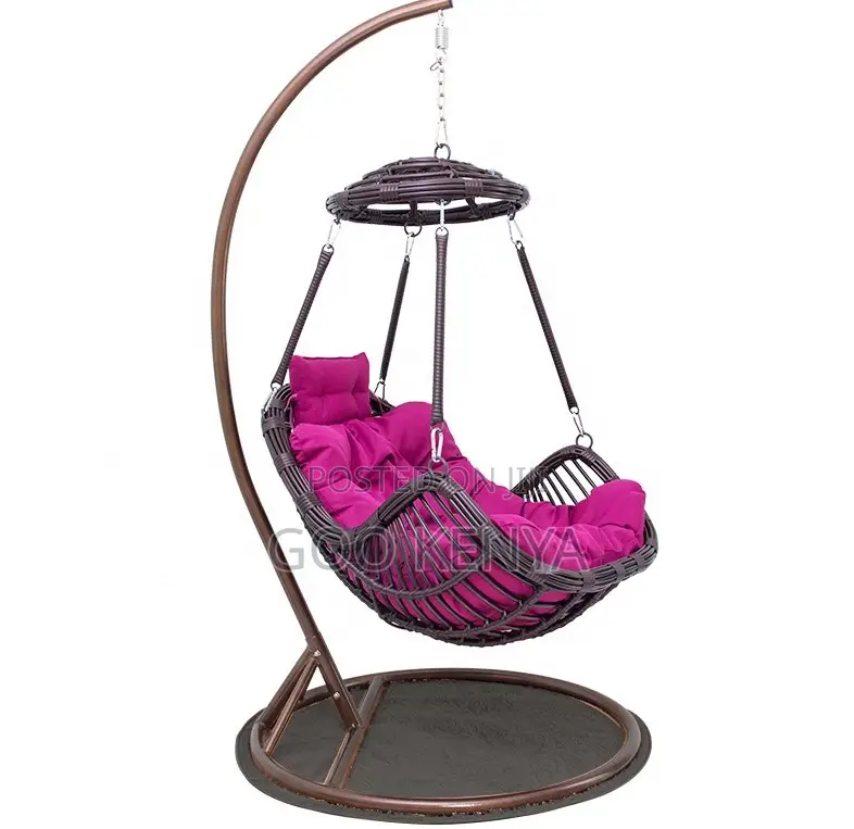 Home Chair; Durable Outdoor Egg Chair With Stand, Wicker Rattan Design