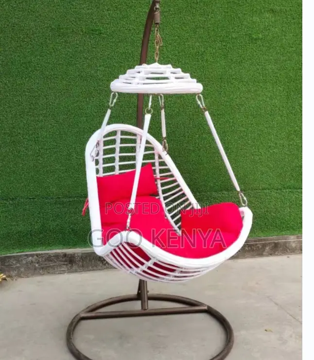 Home Chair; Durable Outdoor Egg Chair With Stand, Wicker Rattan Design