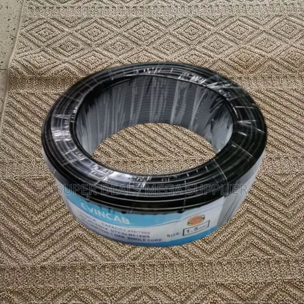 Elvin Black 1.5mm 90m PVC Insulated Indoor Wiring Electrical Cable