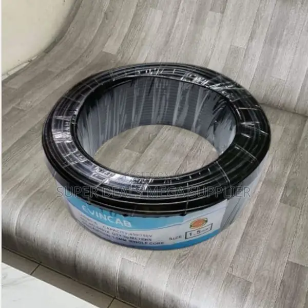 Elvin Easy Connect Black 1.5mm 90m Heavy Duty Wiring Electrical Cable